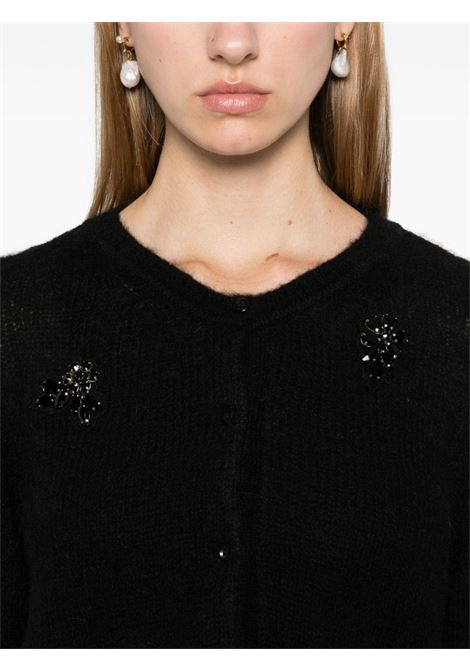 Black crystal-embellished cardigan Simone Rocha - women SIMONE ROCHA | MIMK2TB0657BLKJT